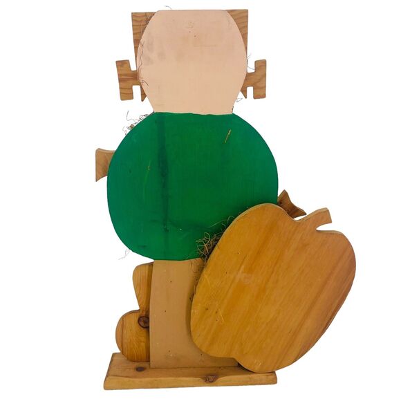 Frankenstein Free Standing Solid Wood Halloween Decor 2’ Tall Bat Indoor Outdoor - Picture 6 of 8